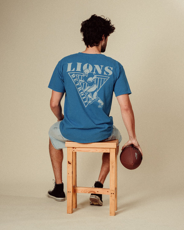 Junk Food Clothing Detroit Lions Drive Tee Lions Blue