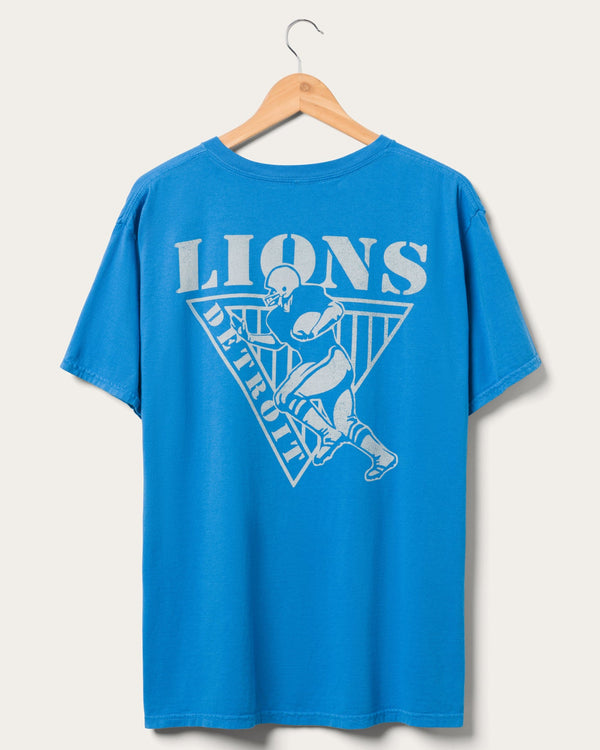 Junk Food Clothing Detroit Lions Drive Tee Lions Blue