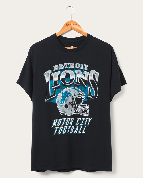 junk food clothing Detroit Lions Hall Of Fame Flea Market Tee Black