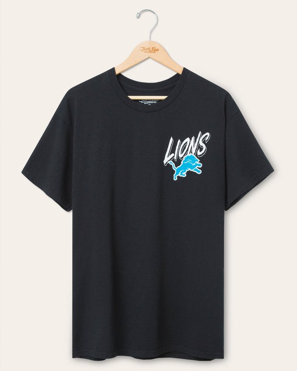 junk food clothing Detroit Lions Icon Flea Market Tee Black