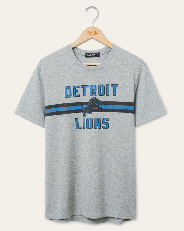 junk food clothing Detroit Lions Lineman Tee Heather Grey