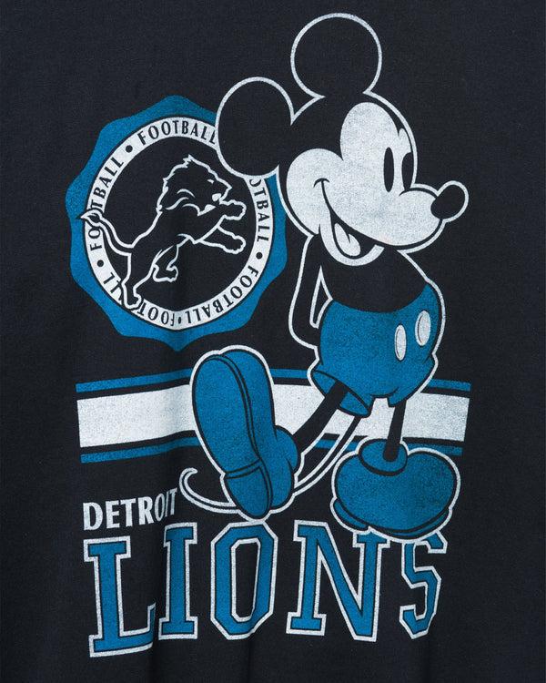 Junk Food Clothing Detroit Lions Mickey Crew Fleece Black