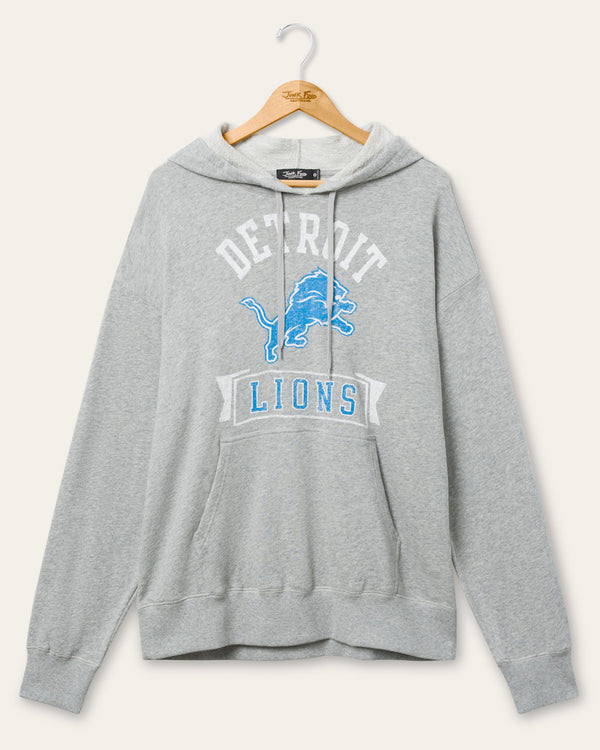 junk food clothing Detroit Lions Scrimmage Hoodie Heather Grey