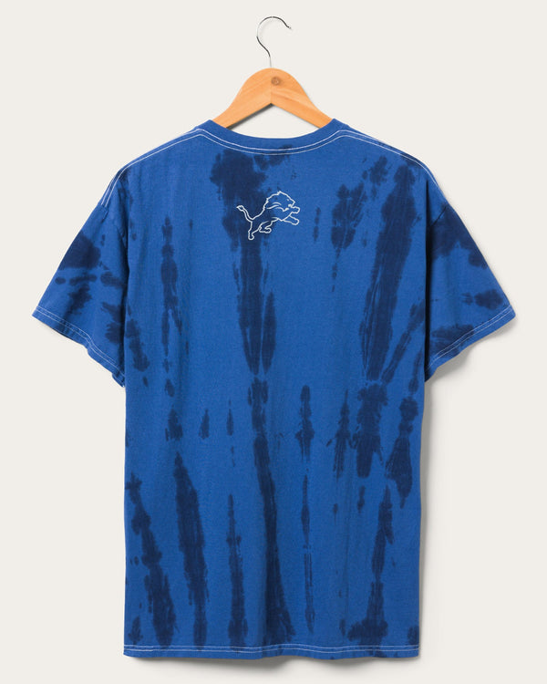 Junk Food Clothing Detroit Lions Tie Dye Short Sleeve Tee Liberty