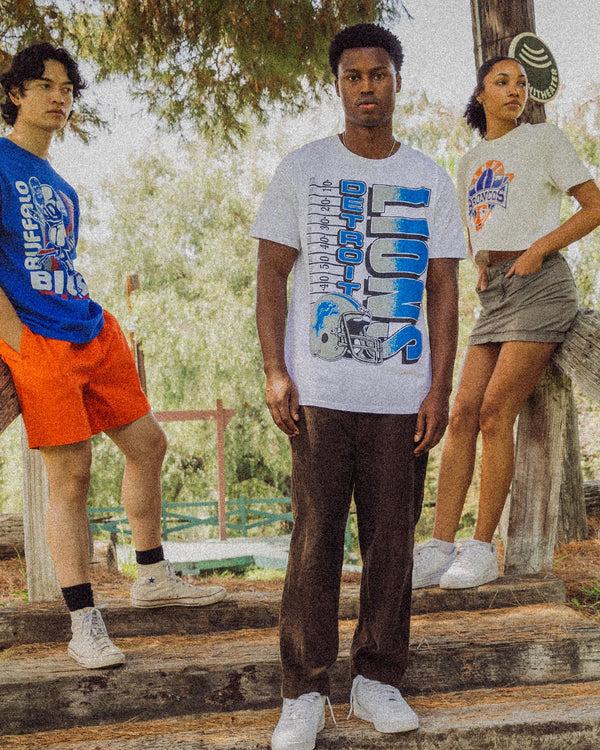 Junk Food Clothing Detroit Lions Yardage Flea Market Tee White