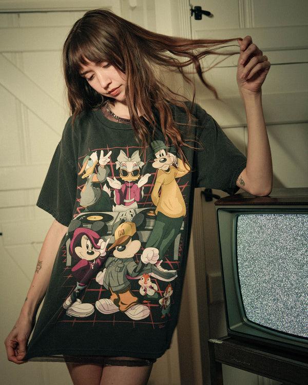 Junk Food Clothing Disney Friends DJ Flea Market Tee Vintage Black