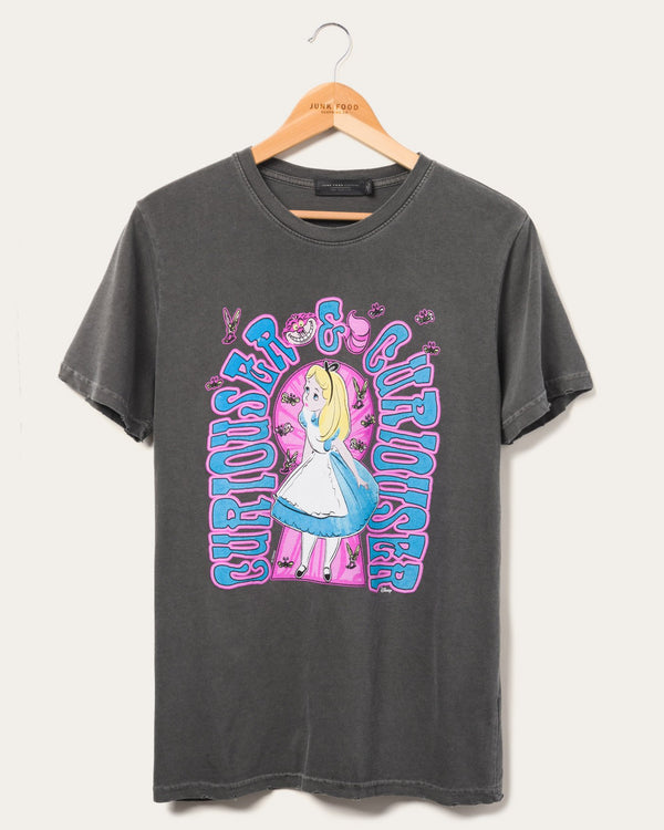 junk food clothing Disney's Alice In Wonderland Curiouser Vintage Tee Vintage Black