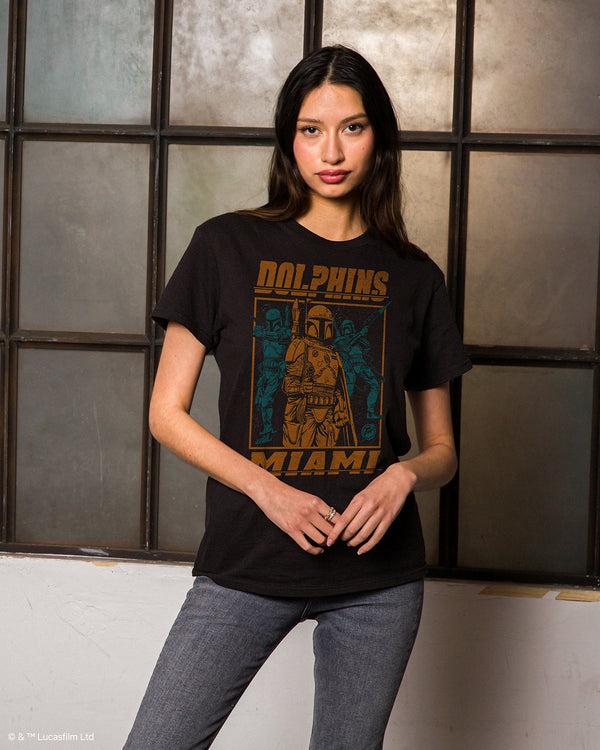Junk Food Clothing Dolphins Star Wars ™ Boba Fett Showdown Fan Tee Black