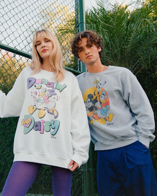Junk Food Clothing Donald And Daisy Flea Market Fleece White