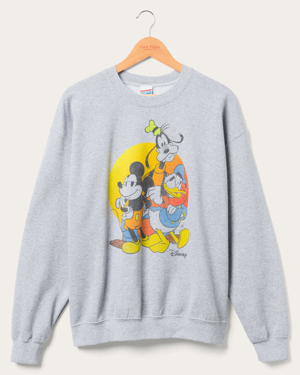 junk food clothing Donald and Pals Flea Market Fleece Heather Grey