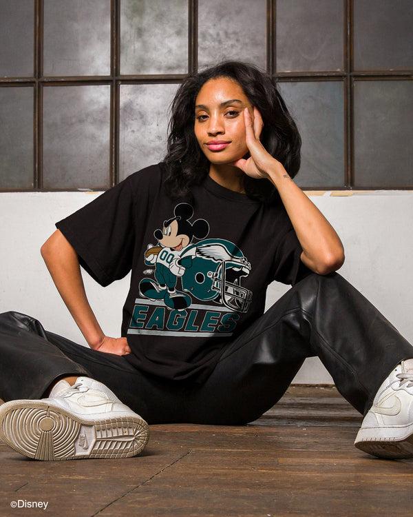 Junk Food Clothing Eagles Disney Mickey Came To Play Tee Black