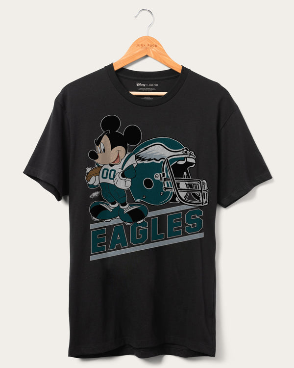 junk food clothing Eagles Disney Mickey Came to Play Tee Black