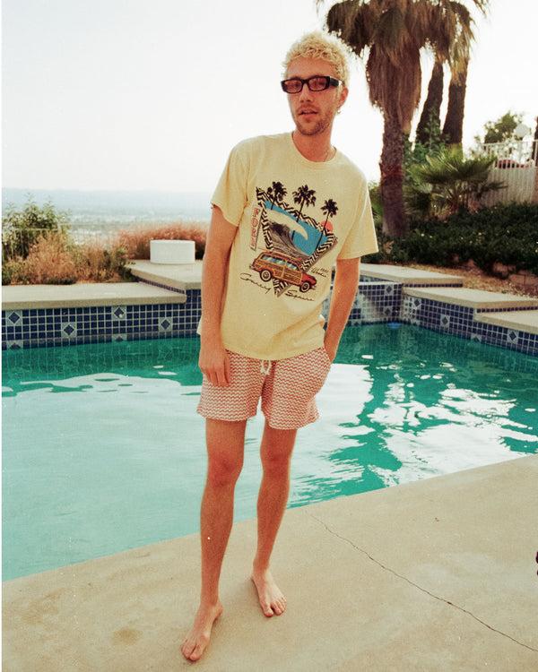 Junk Food Clothing Ford 1951 Woodie Flea Market Tee Dusty Citron