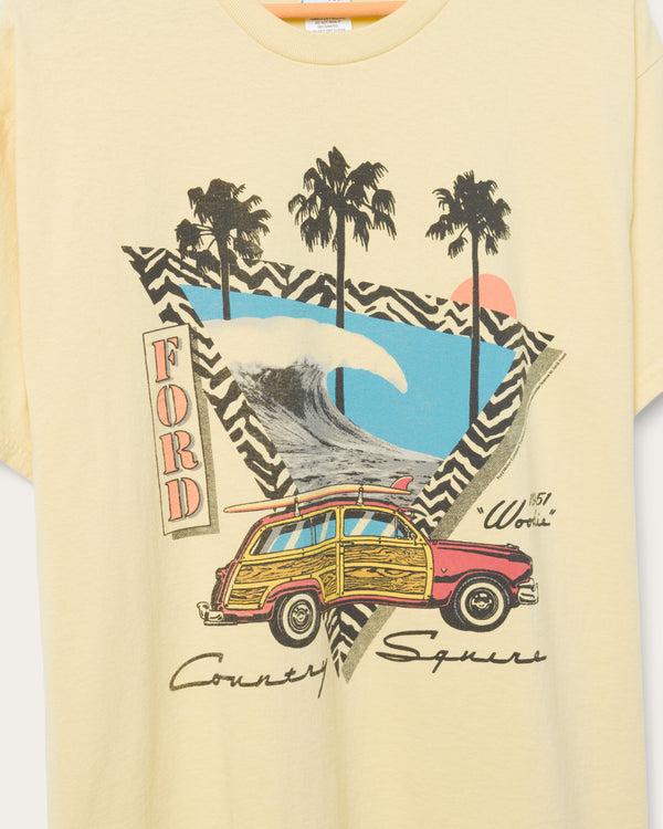 Junk Food Clothing Ford 1951 Woodie Flea Market Tee Dusty Citron