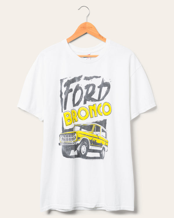 junk food clothing Ford Bronco Flea Market Tee White