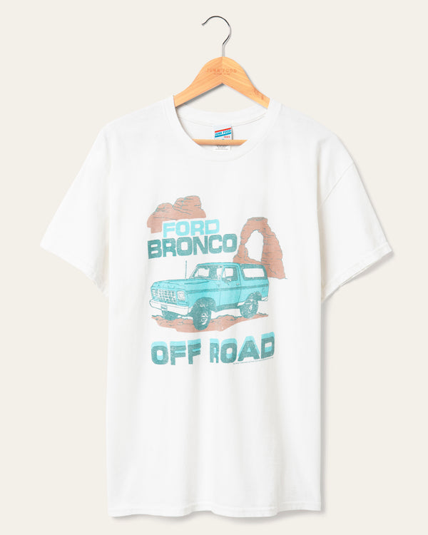 junk food clothing Ford Bronco Off Road Flea Market Tee White
