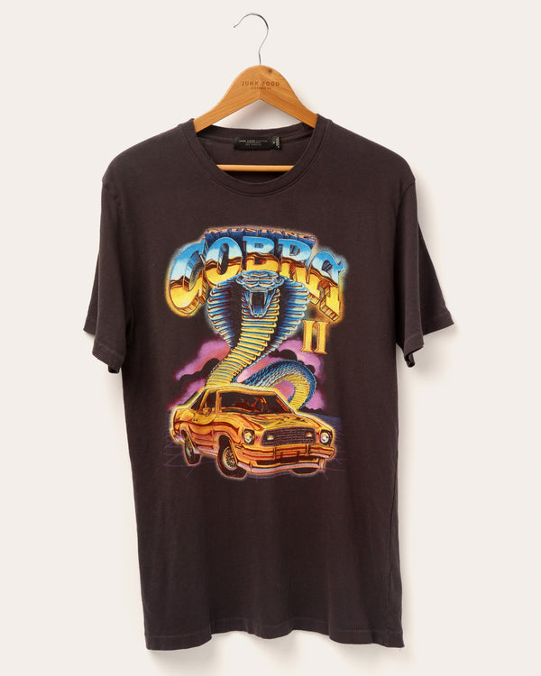 junk food clothing Ford Mustang Cobra Vintage Tee Vintage Black