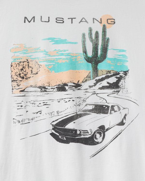 Junk Food Clothing Ford Mustang Road Trip Oversized Tee White
