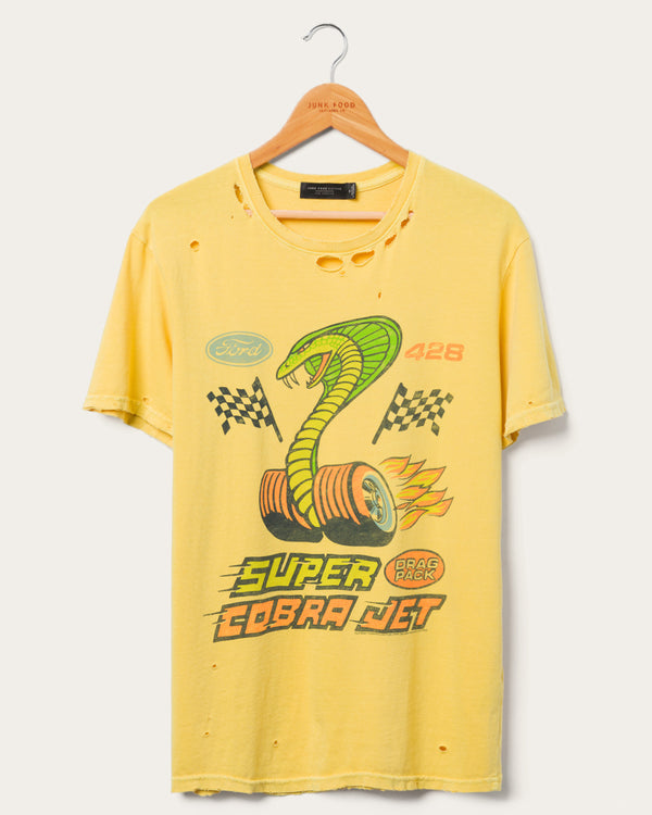 junk food clothing Ford Super Cobra Jet Vintage Tee Yolk Yellow