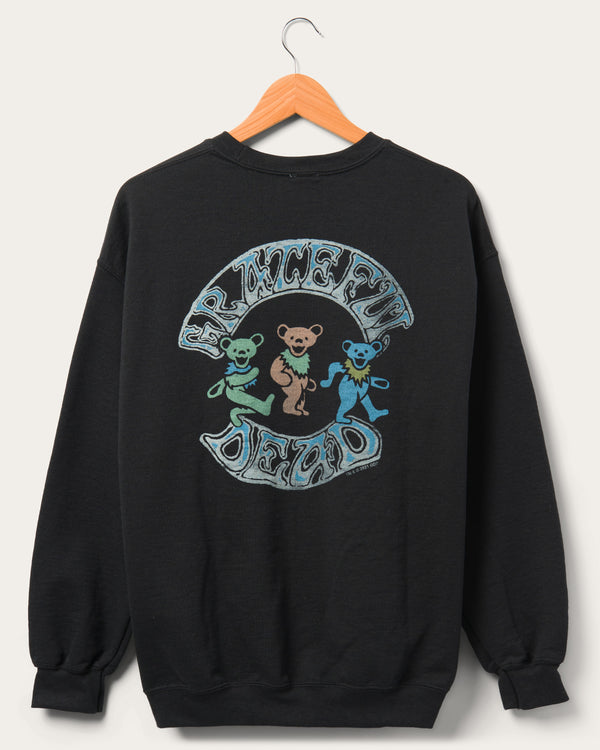 Junk Food Clothing Grateful Dead Colorful Bears Flea Market Fleece Black