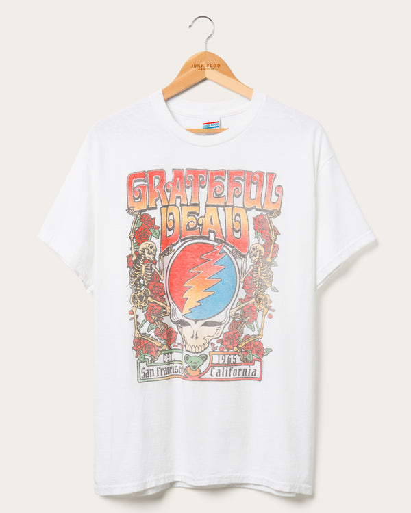 junk food clothing Grateful Dead EST 1965 Flea Market Tee Vintage White
