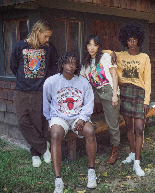 Junk Food Clothing Grateful Dead Established 1965 Flea Market Fleece Black