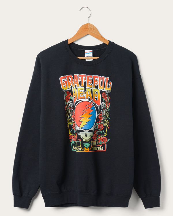 junk food clothing Grateful Dead Established 1965 Flea Market Fleece Black