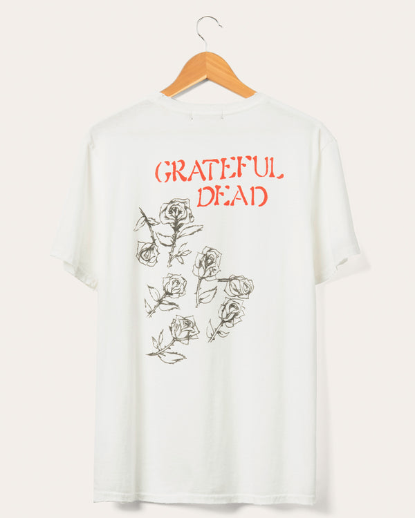 Junk Food Clothing Grateful Dead Hand Drawn Vintage Tee VINTAGE WHITE