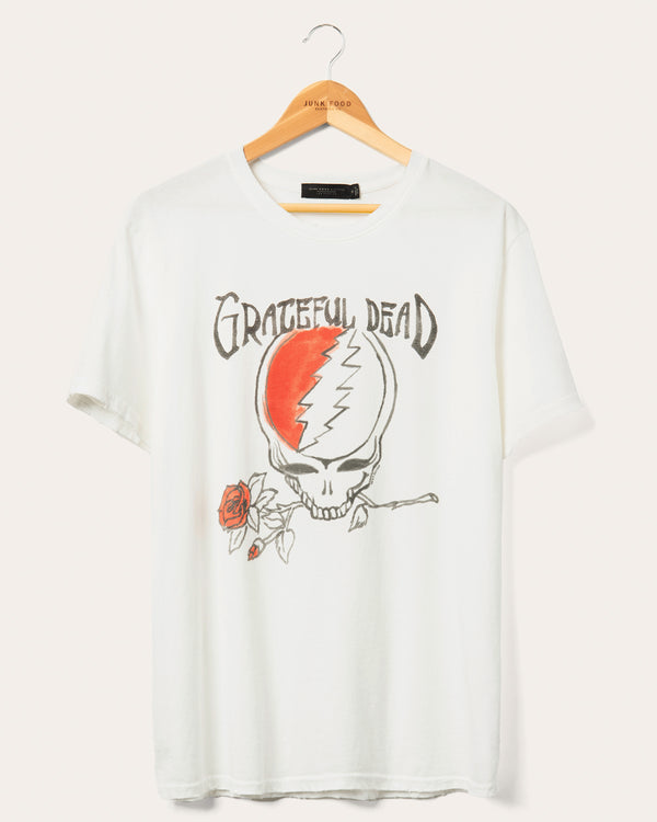 junk food clothing Grateful Dead Hand Drawn Vintage Tee VINTAGE WHITE