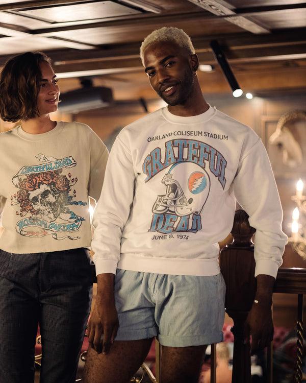 Junk Food Clothing Grateful Dead Helmet Flea Market Fleece White