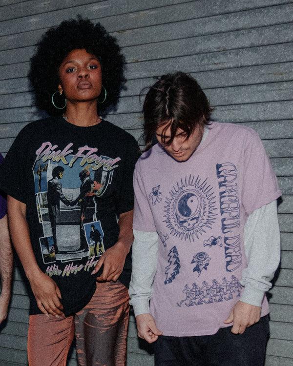 Junk Food Clothing Grateful Dead Logos Vintage Tee Fair Orchid