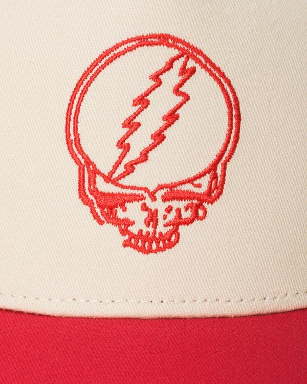 Junk Food Clothing Grateful Dead Red Skull Hat Off White / Red