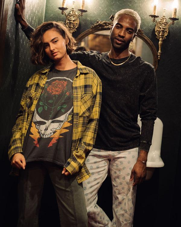 Junk Food Clothing Grateful Dead Roses And Bolts Vintage Tee Vintage Black