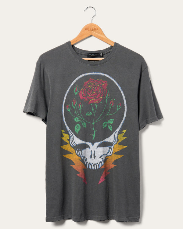 junk food clothing Grateful Dead Roses and Bolts Vintage Tee Vintage Black