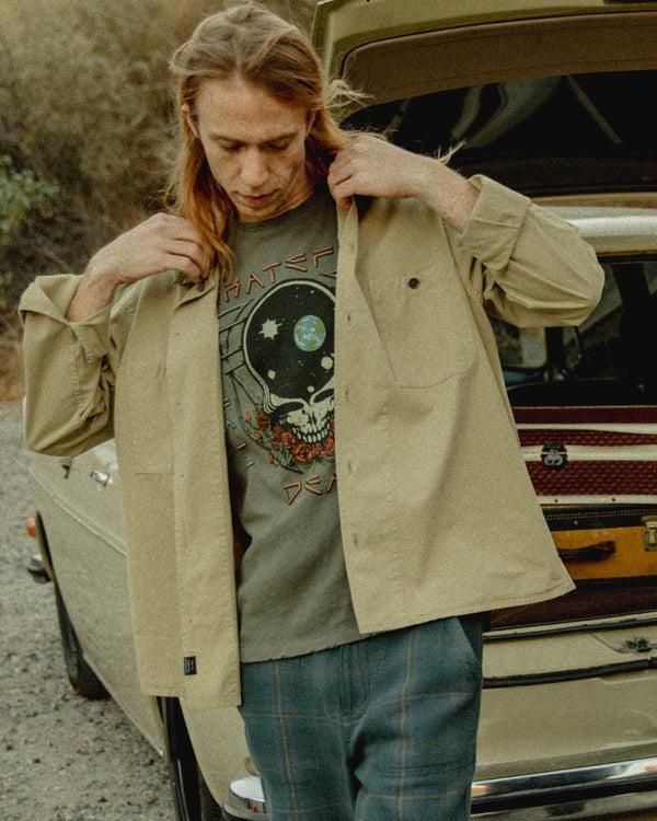 Junk Food Clothing Grateful Dead Space Your Face Vintage Tee Washed Army