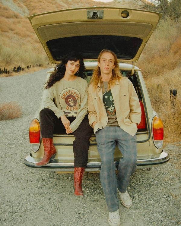 Junk Food Clothing Grateful Dead Space Your Face Vintage Tee Washed Army