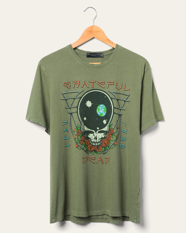 junk food clothing Grateful Dead Space Your Face Vintage Tee Washed Army
