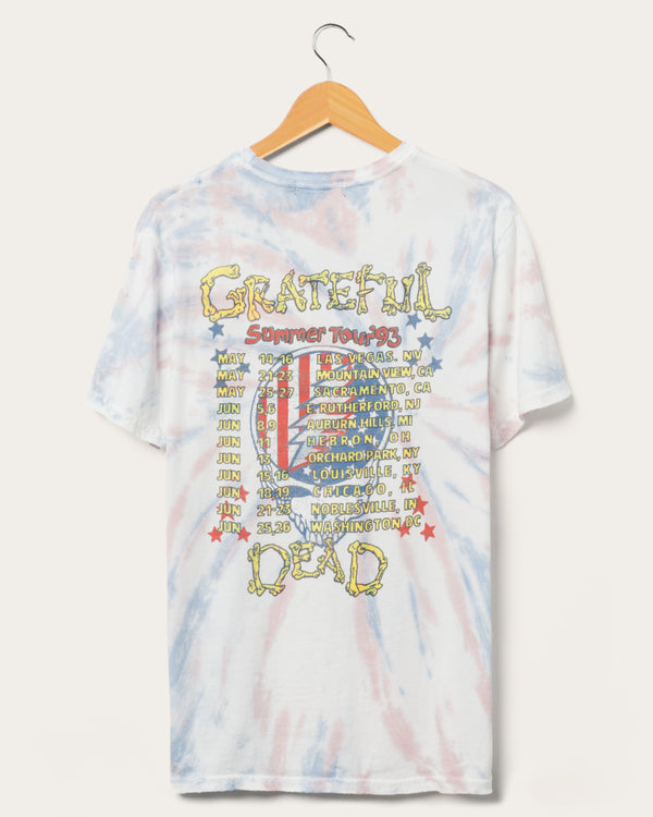 Junk Food Clothing Grateful Dead Summer Tour '93 Vintage Tee Tie Dye