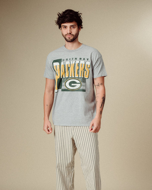 Junk Food Clothing Green Bay Packers Complete Tee Heather Gray