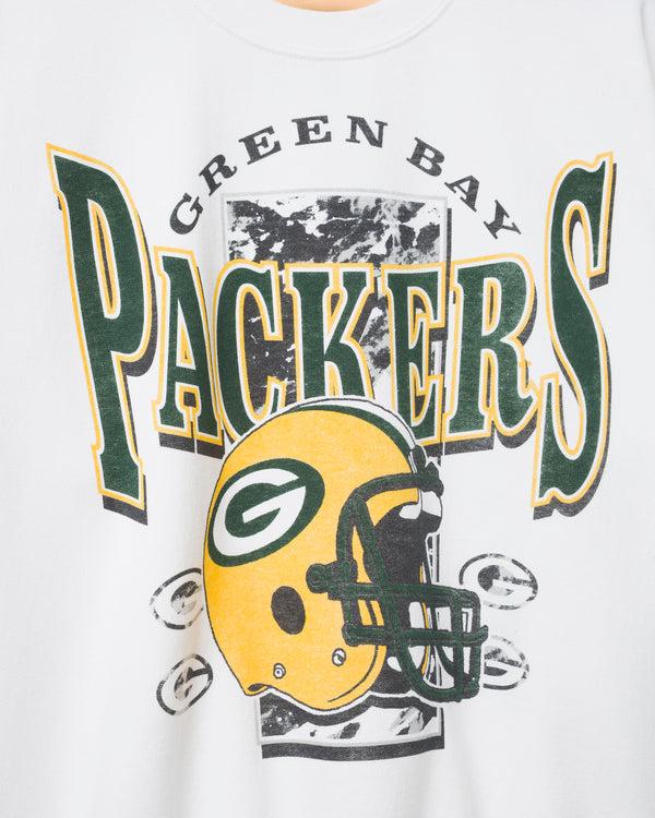 Junk Food Clothing Green Bay Packers Conversion Flea Market Crew Fleece White