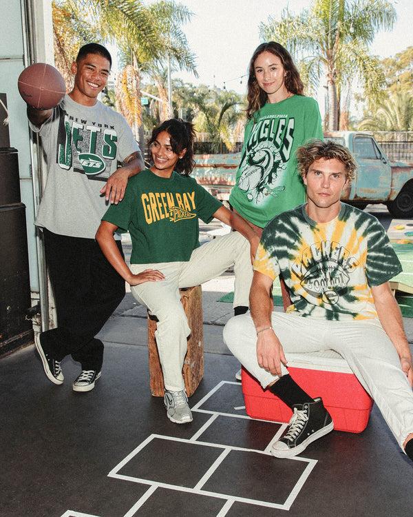 Junk Food Clothing Green Bay Packers Football Tie Dye Tee Tie Dye