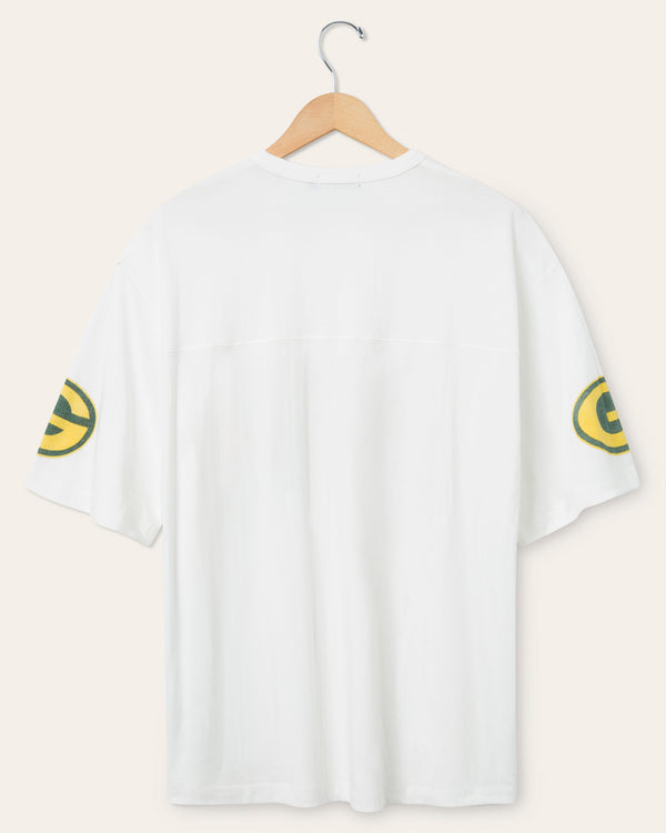 Junk Food Clothing Green Bay Packers Halfback Jersey Tee Vintage White