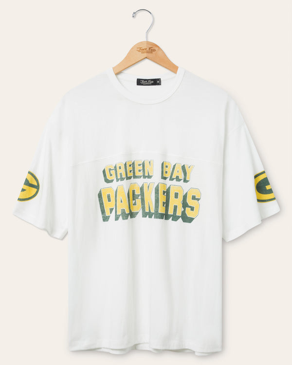 junk food clothing Green Bay Packers Halfback Jersey Tee Vintage White