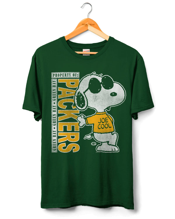 junk food clothing Green Bay Packers Joe Cool Vertical Tee Hunter