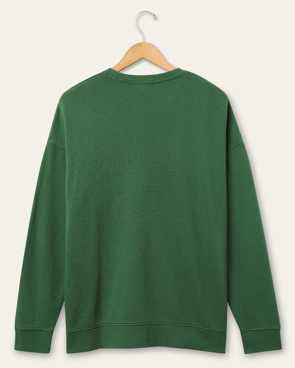 Junk Food Clothing Green Bay Packers Lateral Crew Fleece Hunter