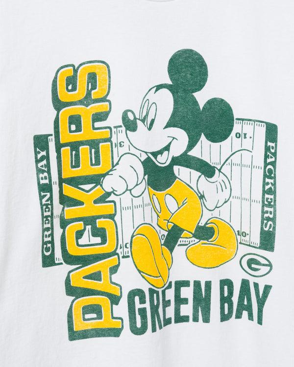 Junk Food Clothing Green Bay Packers Mickey Field Tee White