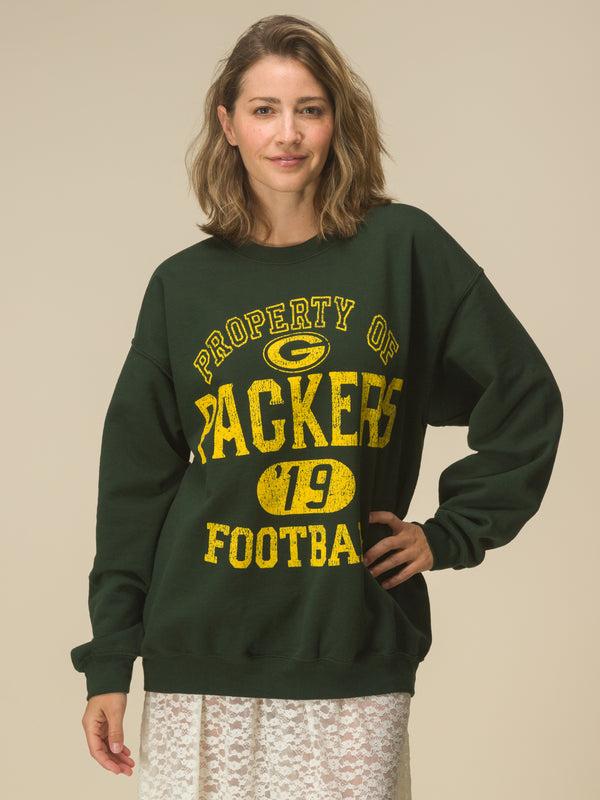 Junk Food Clothing Green Bay Packers Property Flea Market Crew Fleece Dark Green