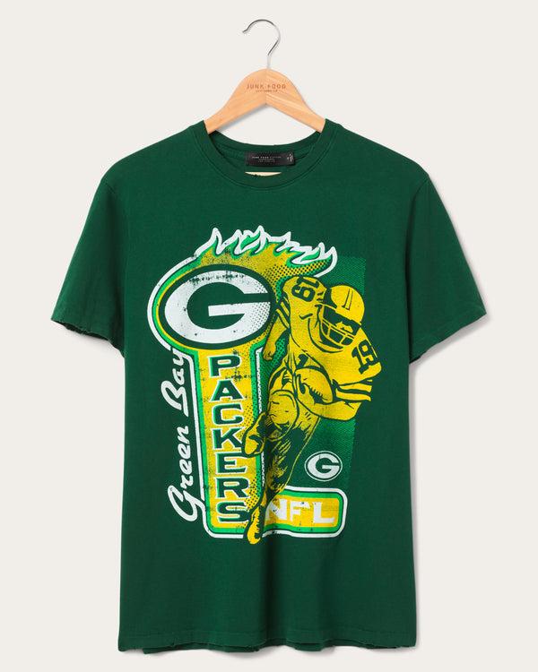 junk food clothing Green Bay Packers Running Back Vintage Tee Hunter