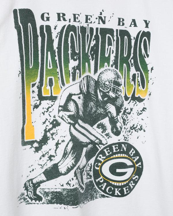 Junk Food Clothing Green Bay Packers Rushing Flea Market Tee White