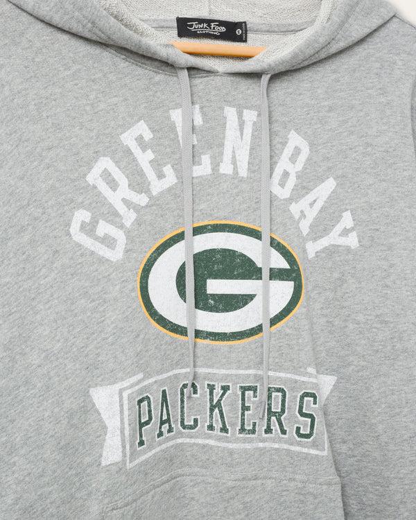 Junk Food Clothing Green Bay Packers Scrimmage Hoodie Heather Grey